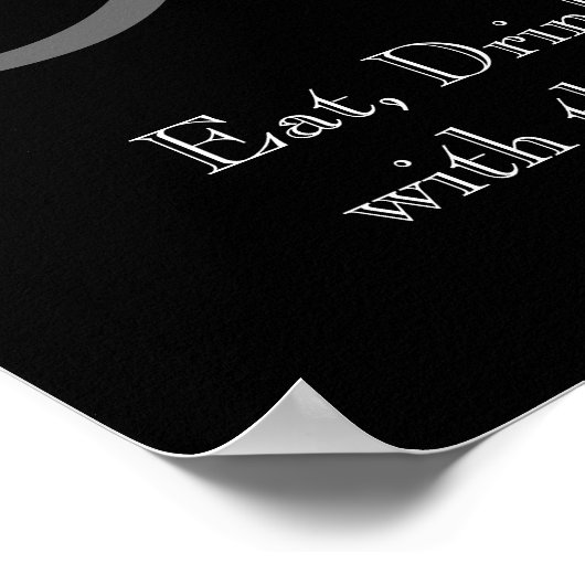 Monogram naam bruiloft-ontvangstteken poster (Hoek)