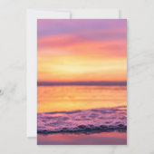 Monogram Naam California Strand Zonsondergang Golf Save The Date (Achterkant)