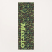 Monogram naam camouflage leger veteraan yogamat (Voorkant)