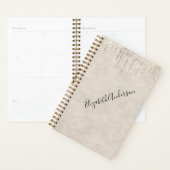 Monogram naam Champagne Dripping Glitter Trendy Planner (Display)