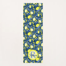 Monogram Naam Chic Mediterraan Citroen Blauwe Blad