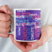 Monogram Naam Cloud Cool Typografie Koffiemok