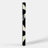 Monogram Naam Cool Retro Geometric Pattern Black Case-Mate iPhone Case (Achterkant / Rechts)