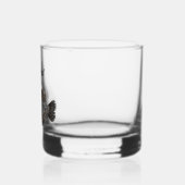 Monogram Naam Crappie Vist Mannen naar buiten Whisky Glas (Links)