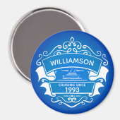 Monogram Naam Cruse Schip Cabine Deur Finder Magneet (Voorkant / Achterkant)