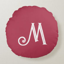 Monogram naam diepe roos