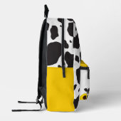 Monogram Naam Dier Koe Zonnebloem Bedrukte Rugzak (Links)