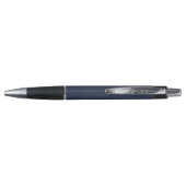 Monogram naam donker marineblauw wit modern strepe pen (Achterkant)