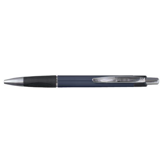 Monogram naam donker marineblauw wit moderne strep pen (Achterkant)