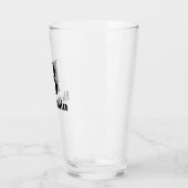 Monogram naam eenvoudig bierglas glas (Links)