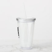 Monogram naam eenvoudig gepersonaliseerd acryl drinkbeker (Links)