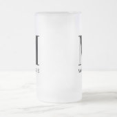 Monogram Naam Eenvoudig Gepersonaliseerd Matglas Bierpul (Center)