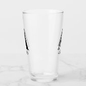 Monogram Naam Eenvoudig Glas (Links)