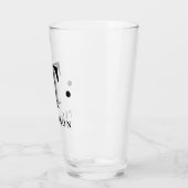 Monogram naam Eenvoudig Initiaal Glas (Links)