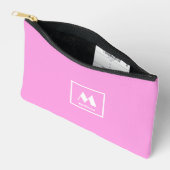 monogram naam eenvoudig roze  etui (Open)