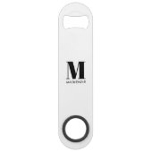 Monogram Naam Eenvoudig Speed Flessenopener (Voorkant)