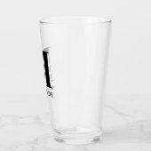 Monogram Naam Eenvoudige Bier Glas (Links)