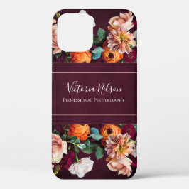 Monogram Naam Elegant Floral Botanische Rustige Case-Mate iPhone Case