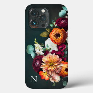 Monogram Naam Elegant Floral Botanische Rustige Case-Mate iPhone Case