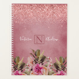 Monogram Naam Elegant Floral Rustic Wedding Planner