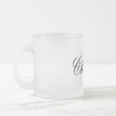 Monogram Naam Elegant Matglas Koffiemok (Links)