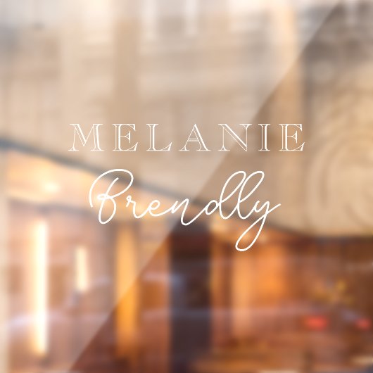 Monogram naam | Elegant minimaal Raamsticker (Vel 2)