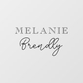 Monogram naam | Elegant minimaal Raamsticker (Vel)