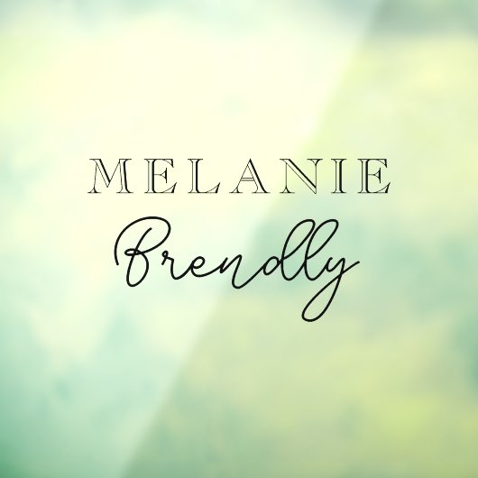 Monogram naam | Elegant minimaal Raamsticker (Vel 3)