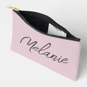 Monogram Naam Elegant Modern Minimalistisch Roze R Etui (Open)