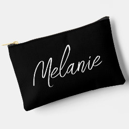 Monogram Naam Elegant Modern Minimalistisch Zwart Etui