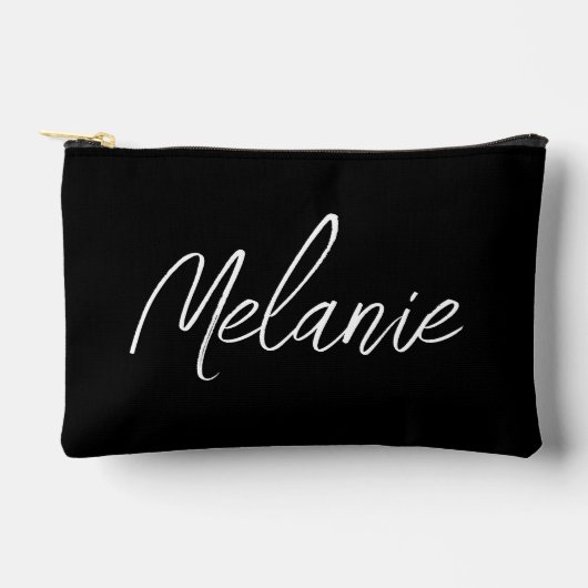 Monogram Naam Elegant Modern Minimalistisch Zwart Etui (Voorkant)