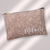 Monogram Naam Elegant Modern Roos Gold Glitter Etui
