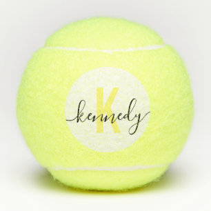 Monogram Naam Elegant Moderne Manuscript Douane Tennisballen