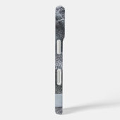 Monogram Naam Elegant Zwart Grijs Tule Toile Look Case-Mate iPhone Case (Achterkant / Rechts)