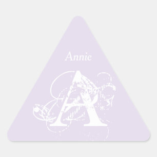 Monogram Naam Elegante Eenvoudige Minimalistische Sticker