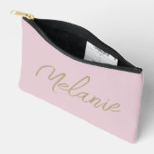 Monogram Naam Elegante Moderne Minimalistische Roz Etui (Open)