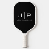 Monogram Naam Elegante Sjabloon Dubbelzijdige Prin Pickleball Paddle (Voorkant)