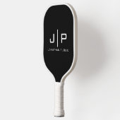 Monogram Naam Elegante Sjabloon Dubbelzijdige Prin Pickleball Paddle (Links)