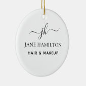 Monogram Naam en Initiaal Keramisch Ornament (Rechts)