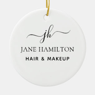 Monogram Naam en Initiaal Keramisch Ornament