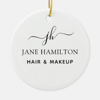 Monogram Naam en Initiaal Keramisch Ornament