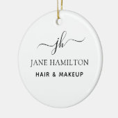 Monogram Naam en Initiaal Keramisch Ornament (Links)