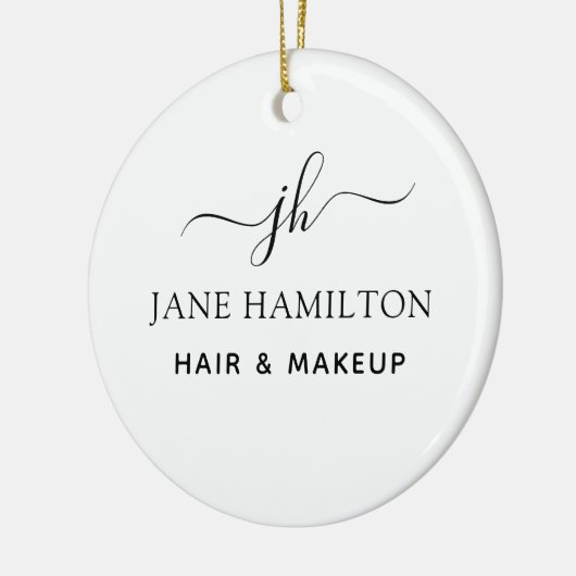 Monogram Naam en Initiaal Keramisch Ornament (Links)