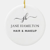 Monogram Naam en Initiaal Keramisch Ornament (Achterkant)