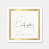 Monogram (naam en initiaal) Standaard Napkins Servet (Voorkant)