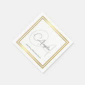 Monogram (naam en initiaal) Standaard Napkins Servet (Hoek)