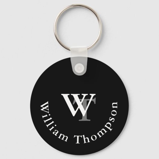 Monogram - Naam en Initialen - custom Sleutelhanger (Voorkant)