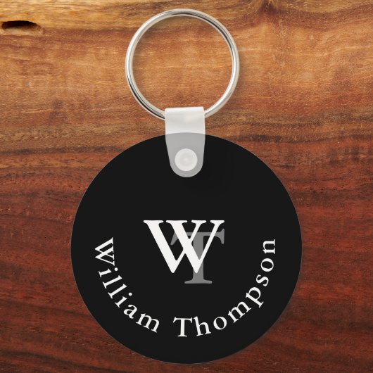 Monogram - Naam en Initialen - custom Sleutelhanger (Voorkant)