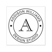 Monogram Naam Entrepreneur Professional Zelfinktende Stempel (Design)