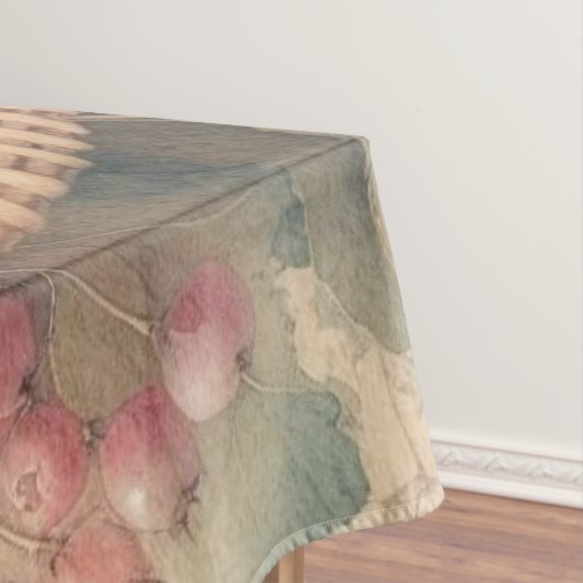 Monogram naam Fall bladeren en appels waterverf Tafelkleed (Voorbeeld)